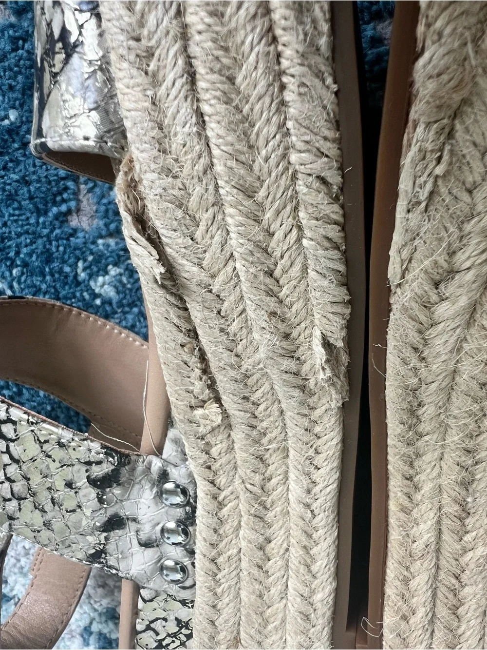 Steve Madden snake skin Slip-On sandal or espadrille